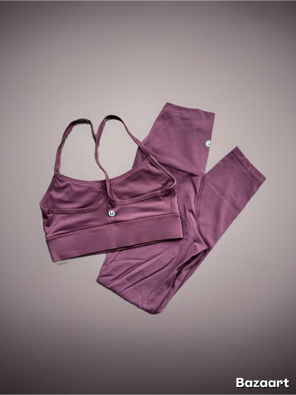 lululemon athletica Mauve Strappy Sports Bra and Leggings Set